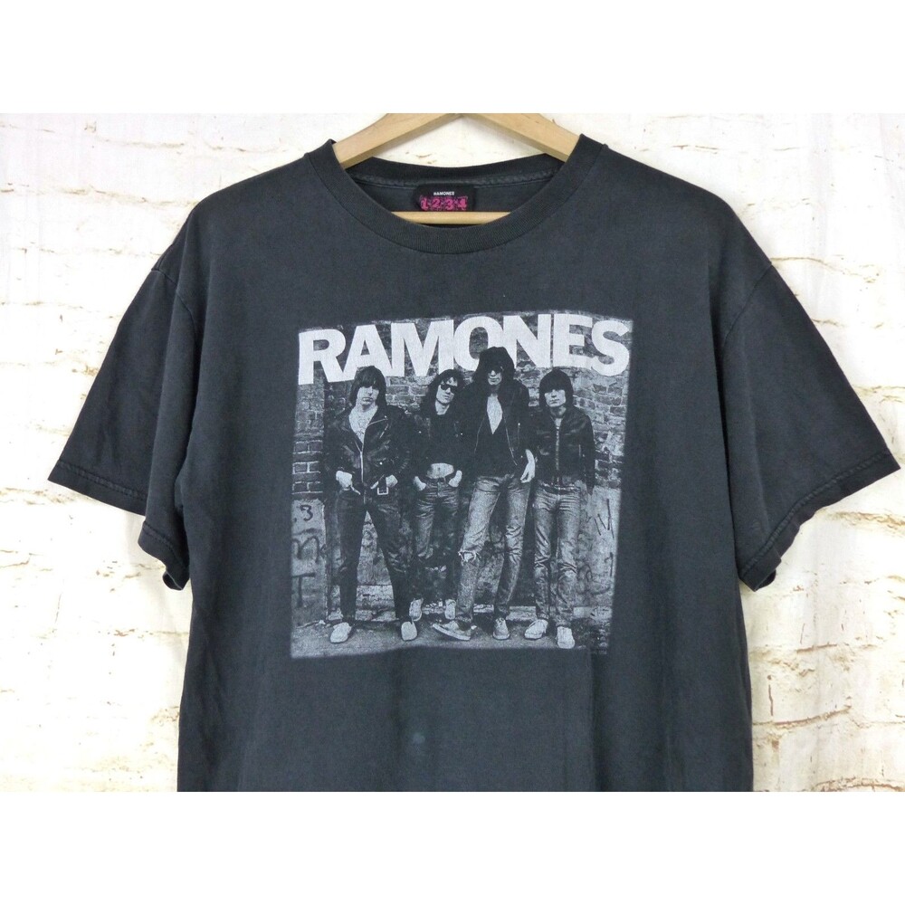 VTG 2000s Ramones Band 1234 T Shirt Mens XL Black Graphic Punk Rock Y2K Tee